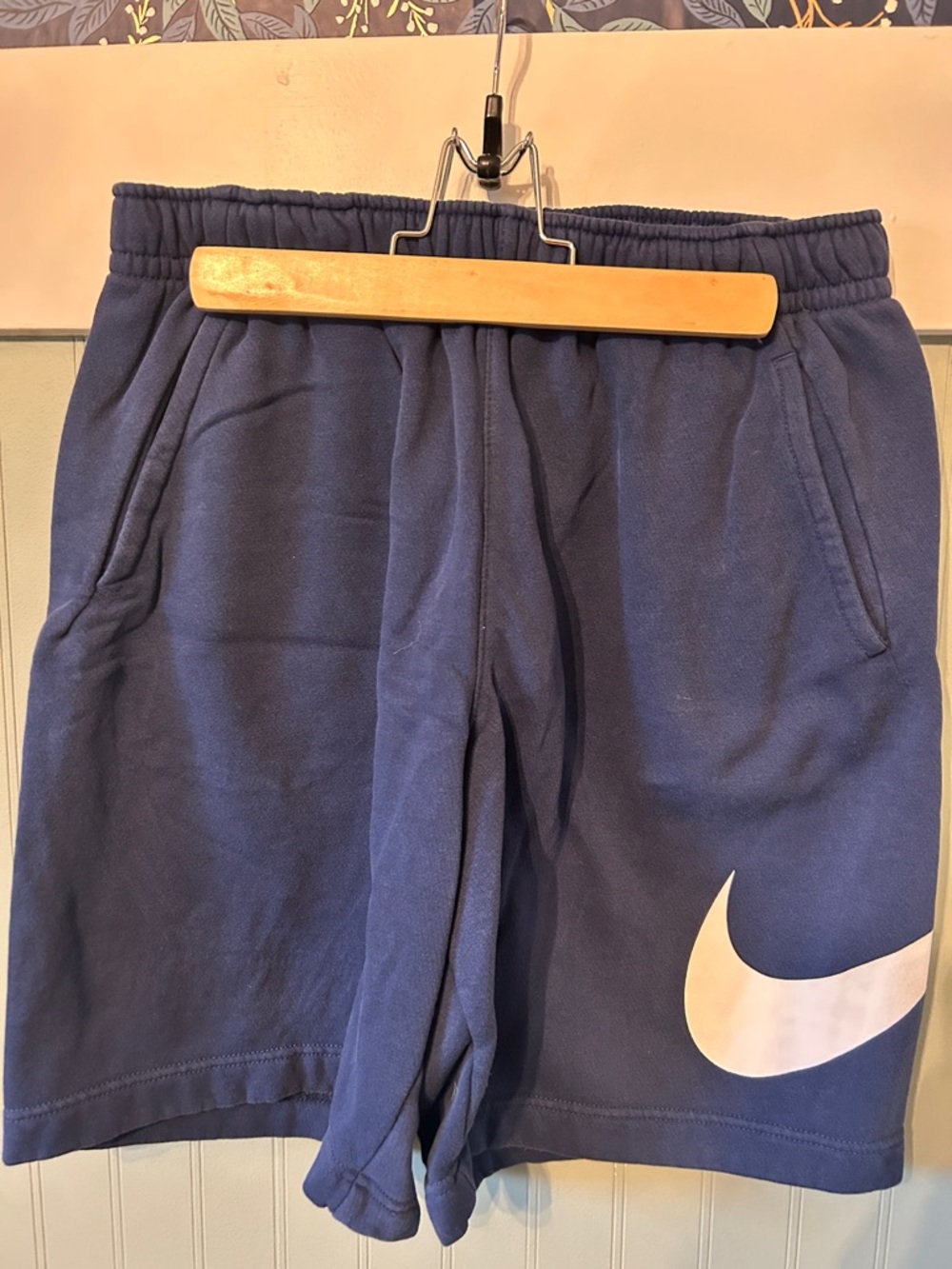 Nike Blue Shorts with White Swoosh